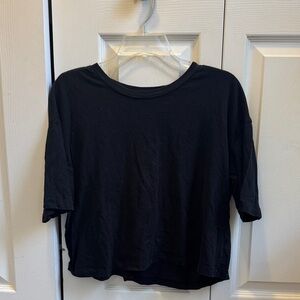 Aerie Offline Black Crop Top
